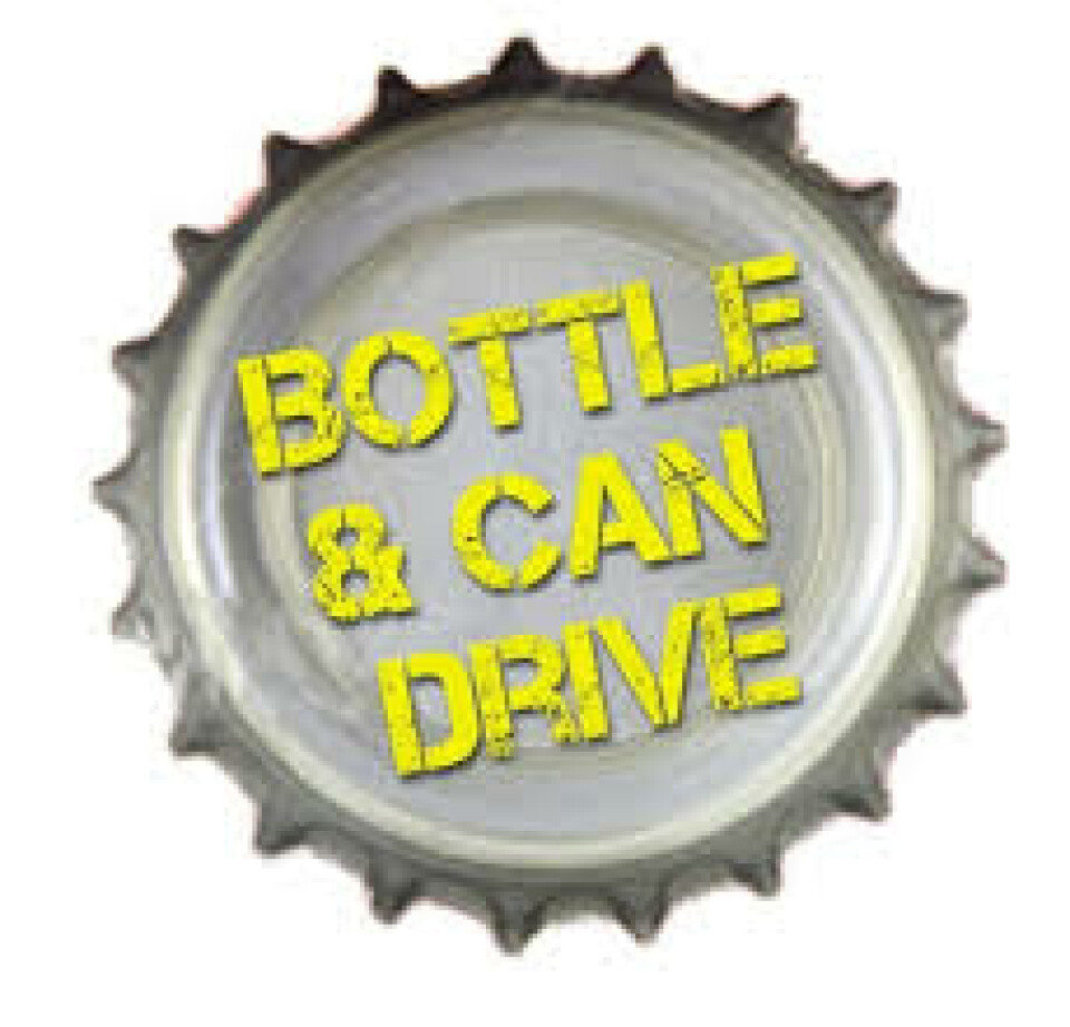 9 a.m. - 1 p.m. ~ Bottle & Can Drive ~ June 4th & 5th