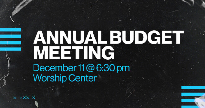 Churchwide Annual Budget Meeting