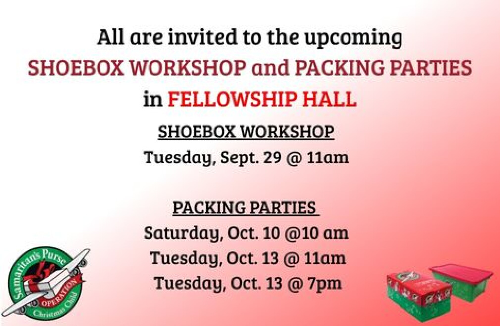 Shoebox Workshop & Packing Parties