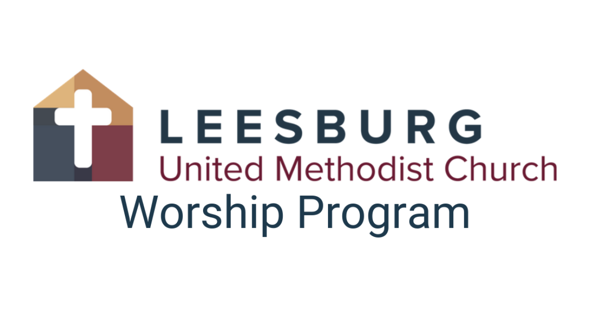 Worship Programs Articles Leesburg United Methodist Church