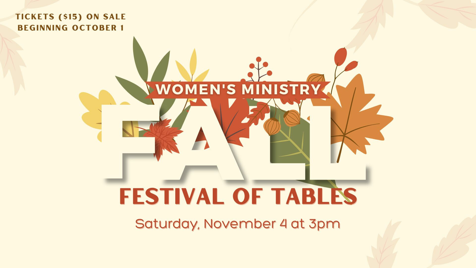 Women's Fall Festival of Tables