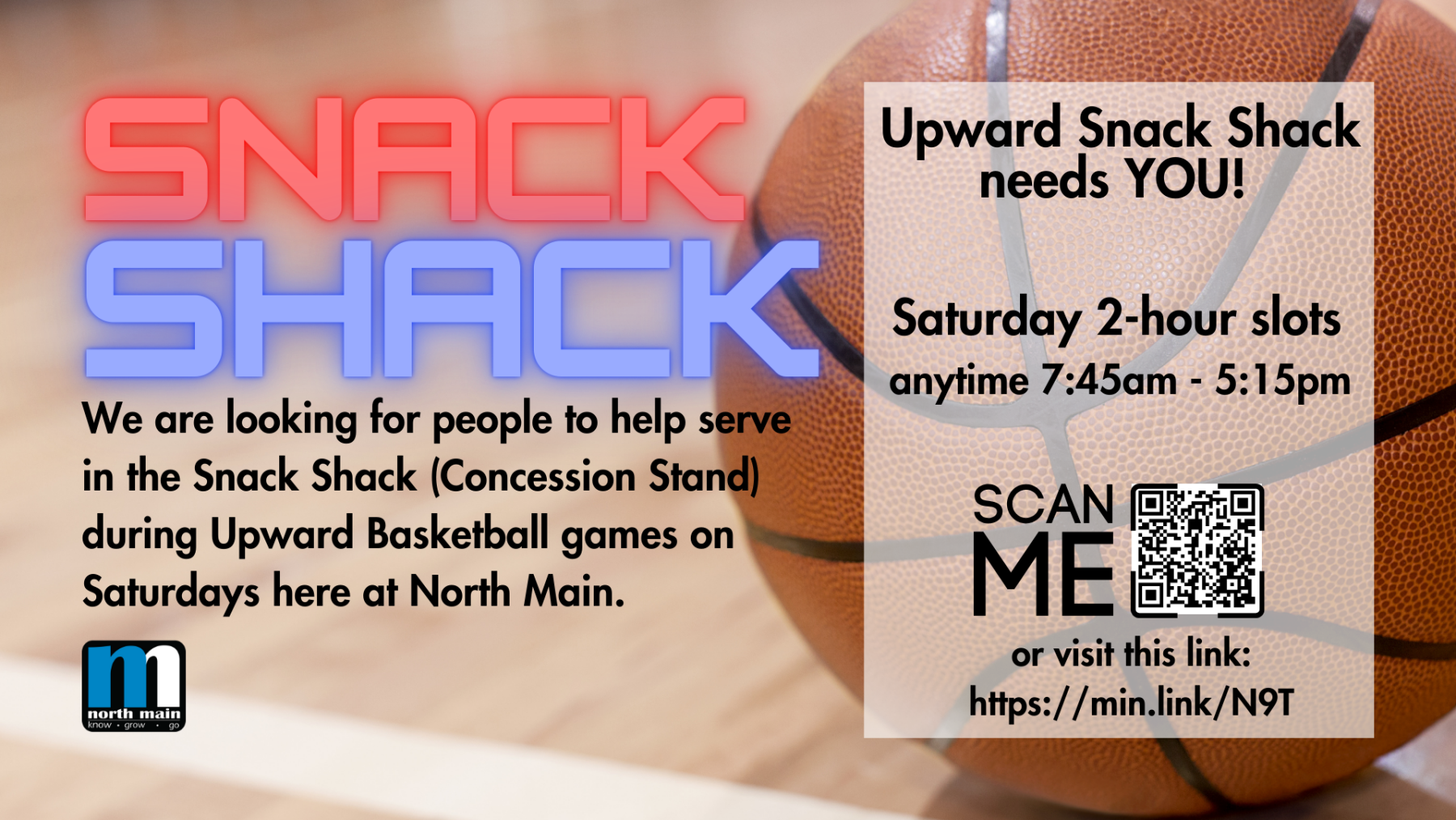 Upward Basketball Snack Shack Volunteer