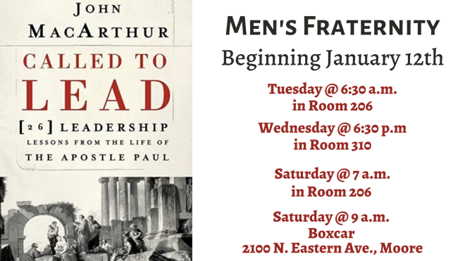 Men's Fraternity/Men's Bible Study 