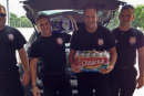 St. Stephen's, Liberty, Donates Water Bottles to Fire Fighters