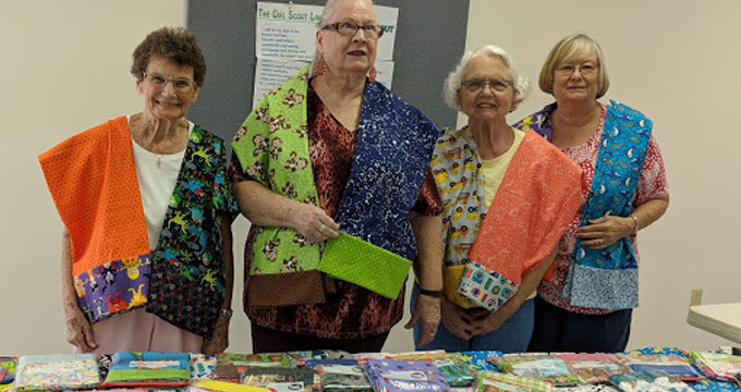 Members of Dorcas with handmade pillowcases