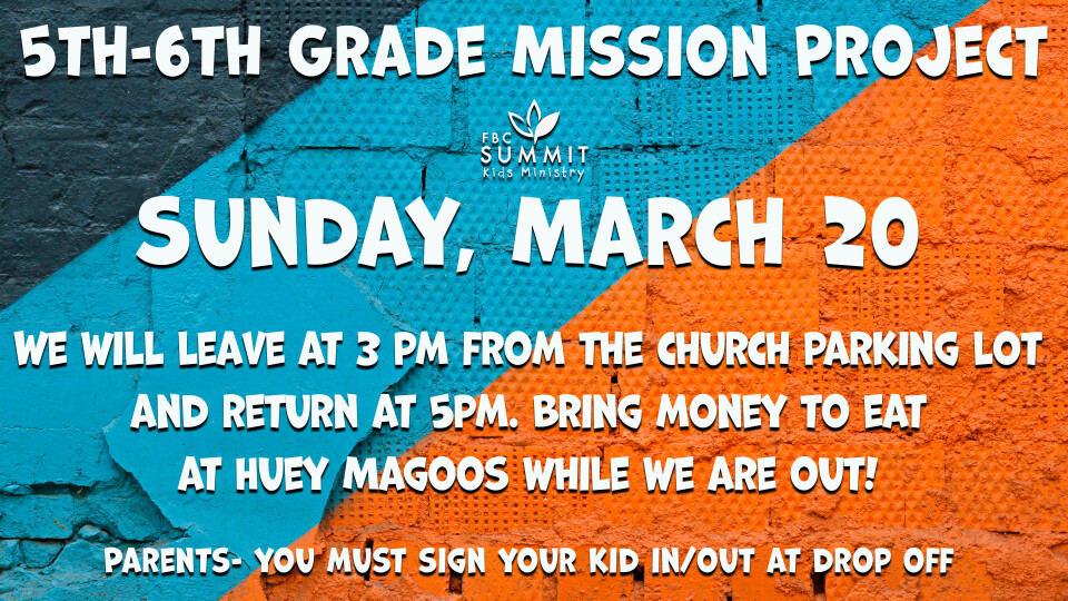 5th & 6th Grade Mission Project