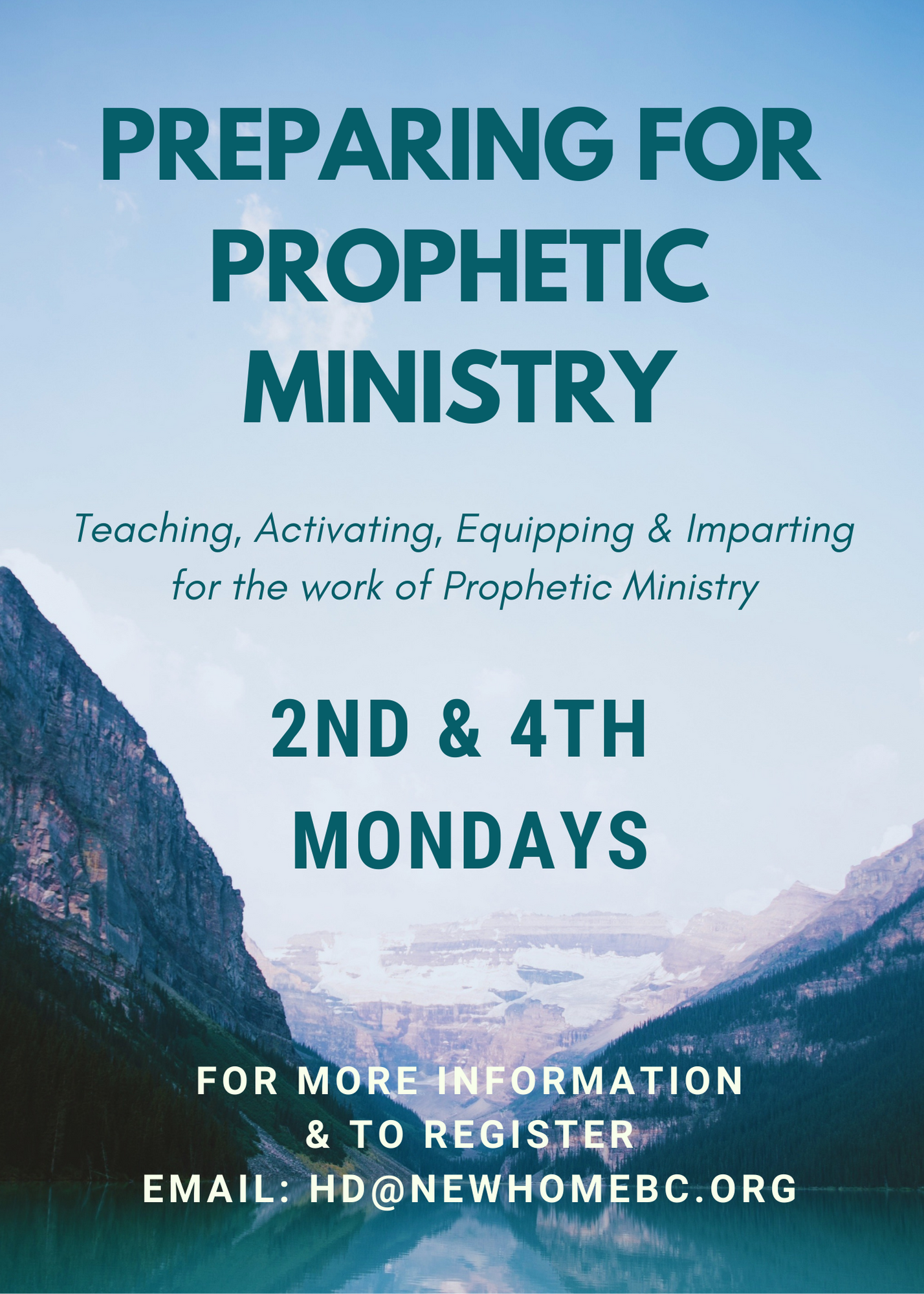 Healing & Deliverance "Preparing for Prophecy" Zoom Class