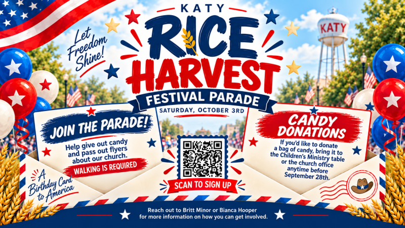 Join the Katy Rice Harvest Festival Parade