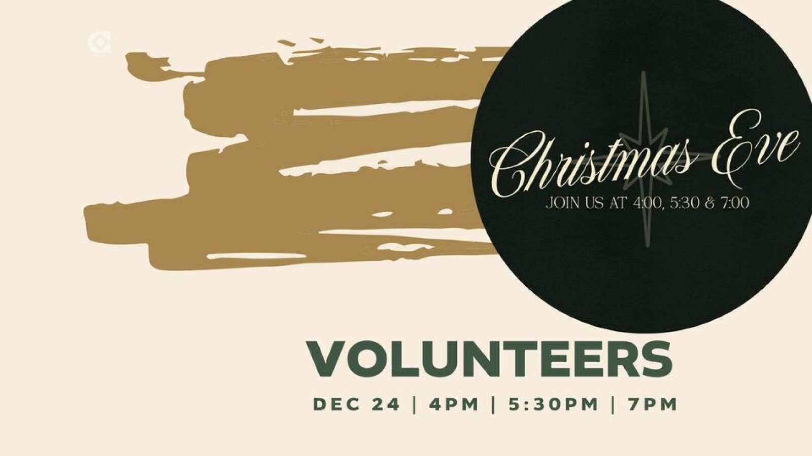 Christmas Eve Volunteers