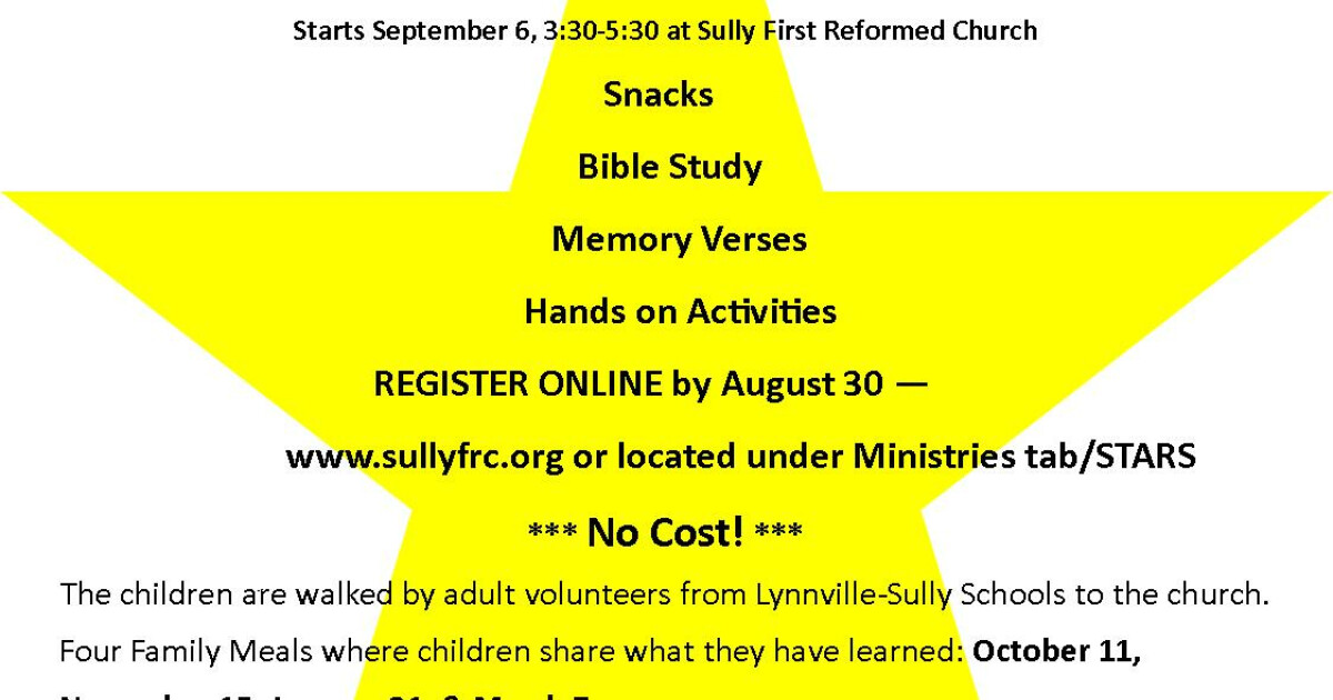 STARS Sully First Reformed Church