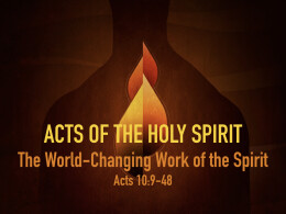 The World-Changing Work of the Spirit