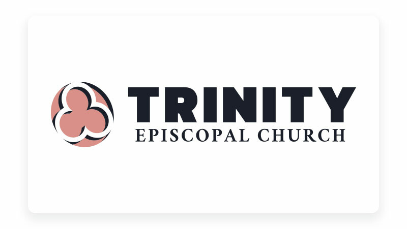 salmon stained glass Trinity Episcopal Church Logo