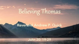 Believing Thomas