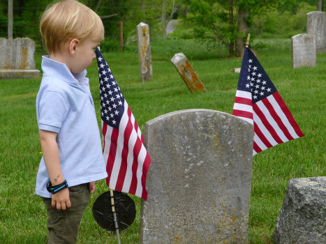 little boy at grave 41