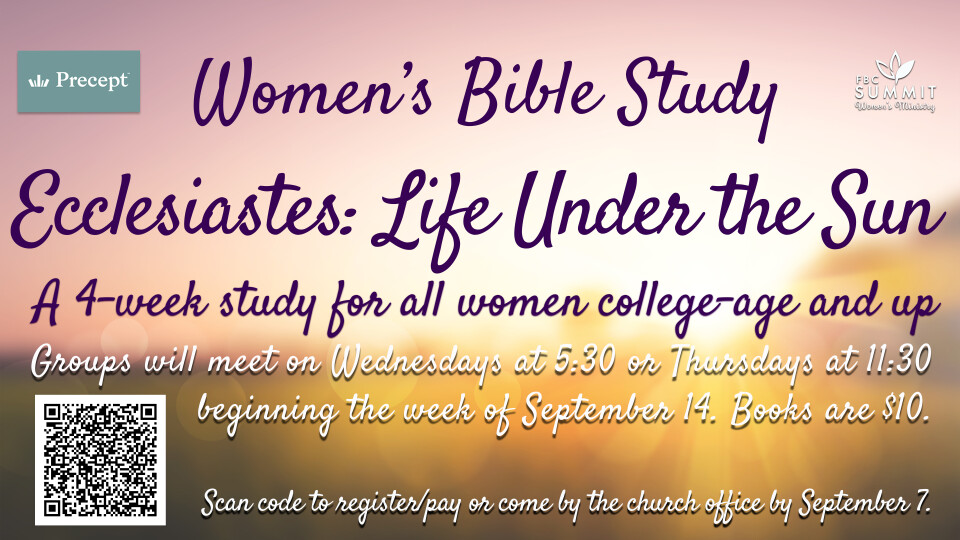 Women's Bible Study: "Ecclesiastes"