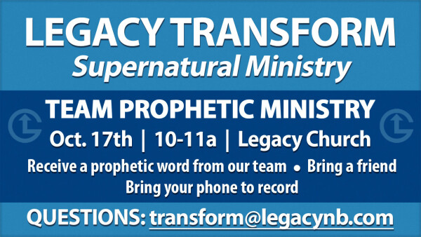 Legacy Church - Team Prophetic Ministry - Oct. 17, 2026