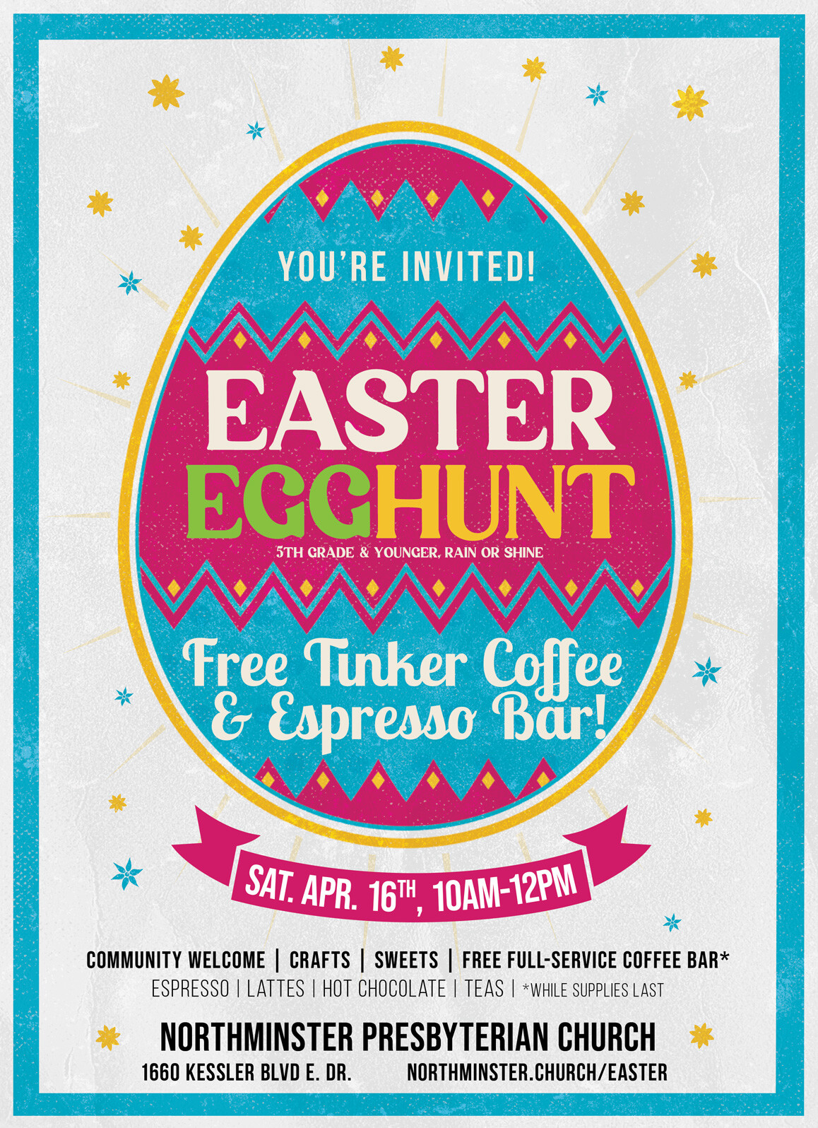 Easter Egg Hunter & Free Espresso Flyer