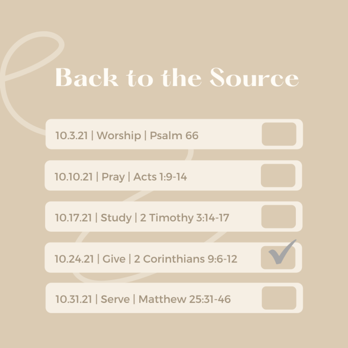 Back to the Source: Give