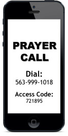 MPCC prayer calls Dial 563-999-1018, access code 721895