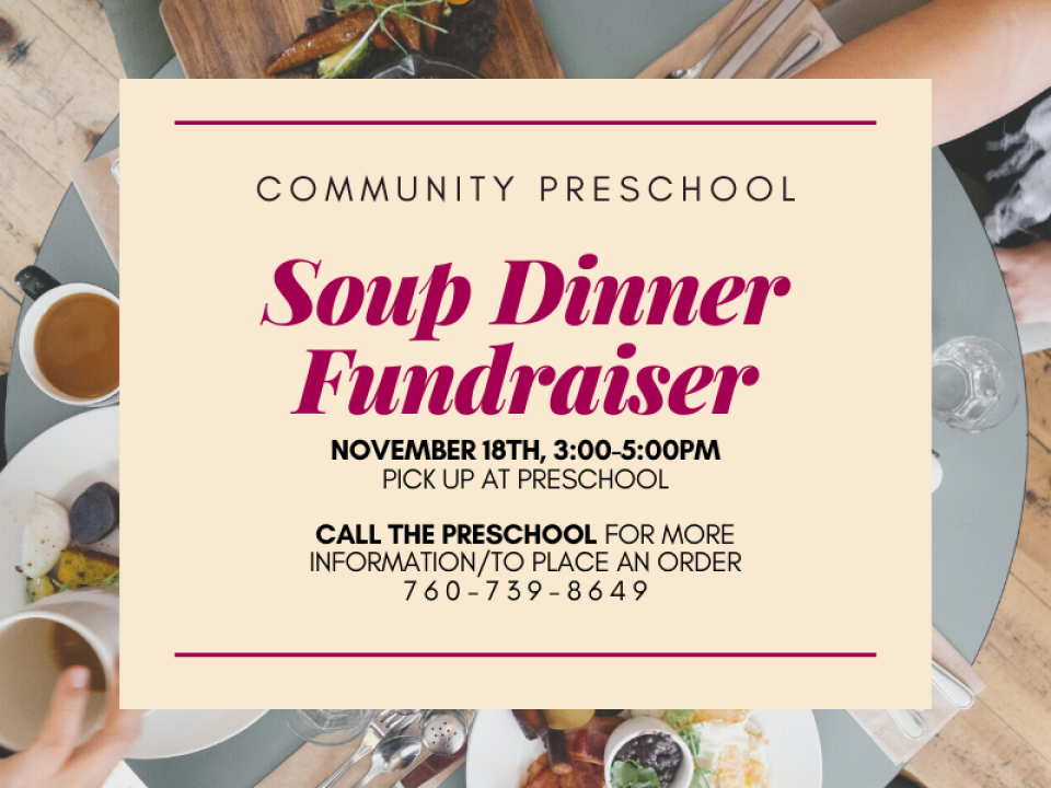 Preschool Soup Dinner Fundraiser