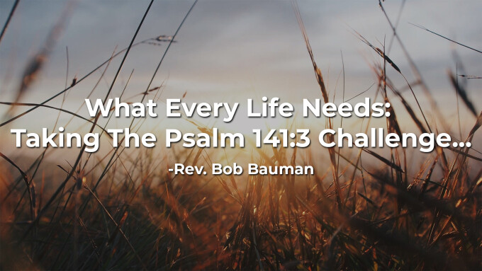 What Every Life Needs: Taking The Psalm 141:3 Challenge...