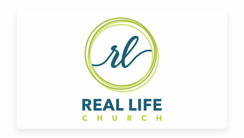 green circles and navy blue text church logoc