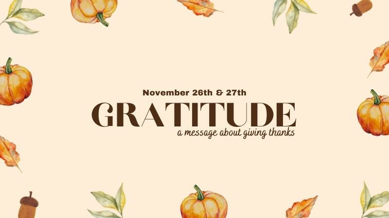 Thanksgiving Weekend Message