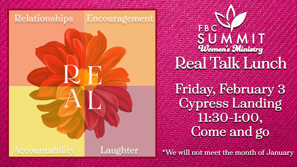 Women's Ministry: Real Talk Lunch 