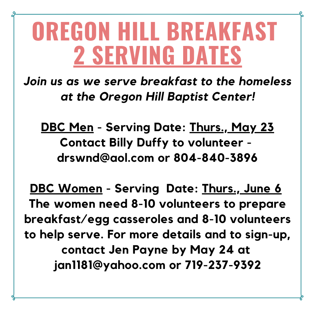 Women's Ministry - Oregon Hill Breakfast