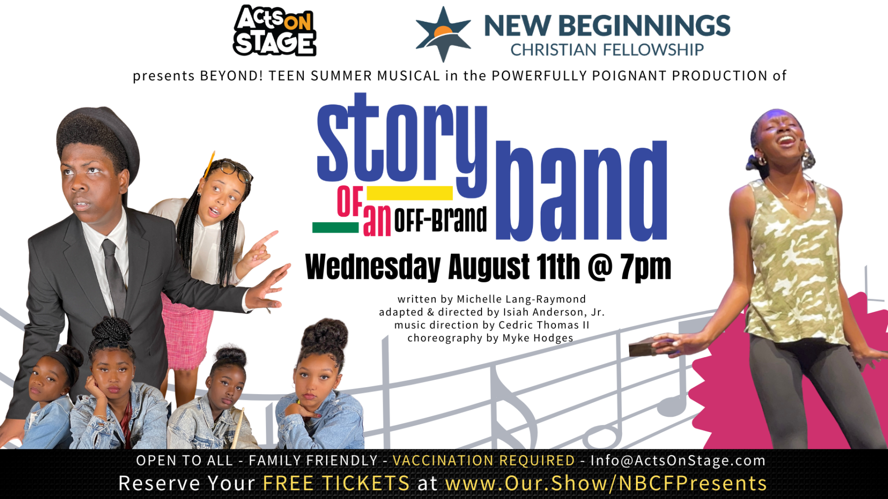 NBCF Presents "Teen Summer Musical production - Story of an off-brand Band"