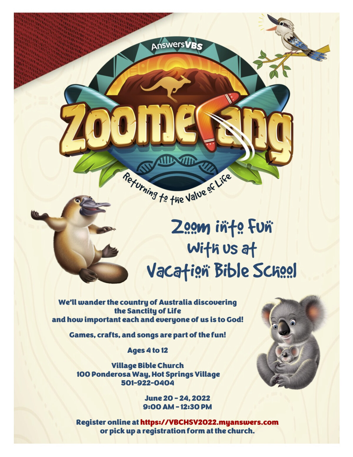 Vacation Bible School 2022 Zoomerang!