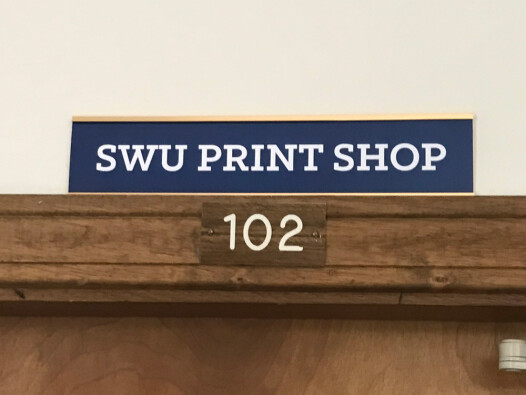 Nameplate for print shop