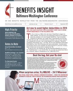 Benefits Insight Newsletter - Sept 2017