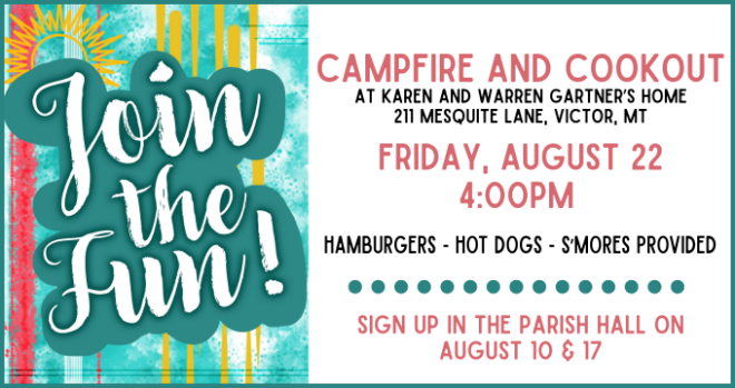 Campfire and Cookout, 4 pm