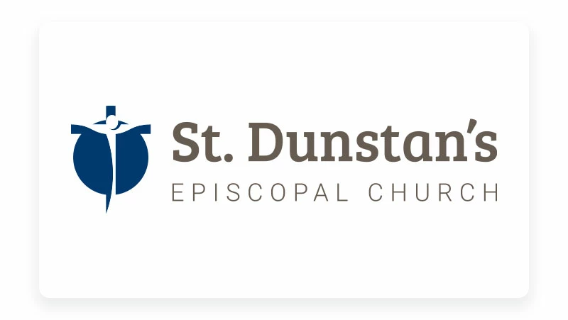 blue crucifix church logo