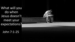 What will you do with Jesus when He doesn't meet your expectations