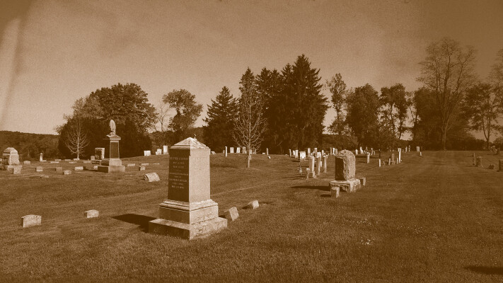 empty cemetery sepia21