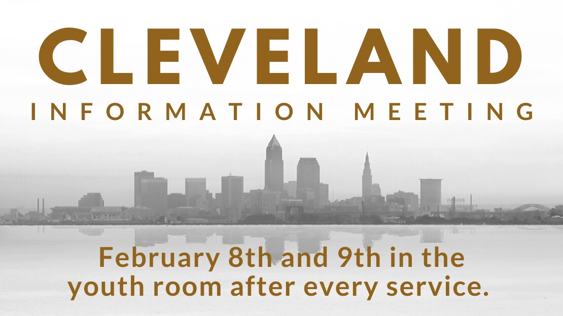 Cleveland Information Meeting February 8th & 9th