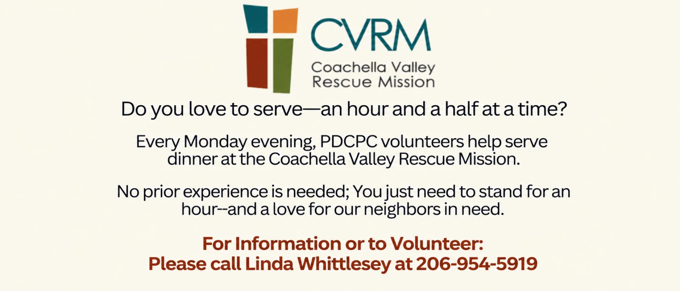 Coachella Valley Rescue Mission Volunteer Opportunity