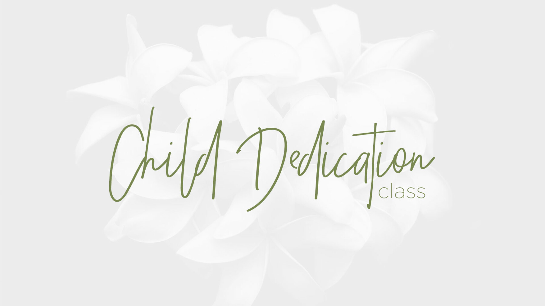 Child Dedication Class NORTH