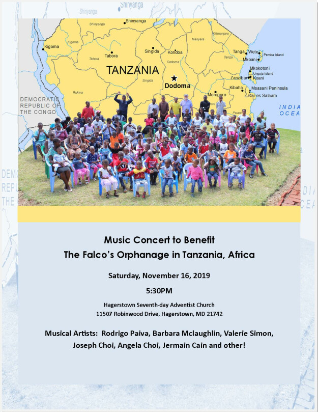 Music Concert to Benefit The Falco Orphanage in Tanzania, Africa