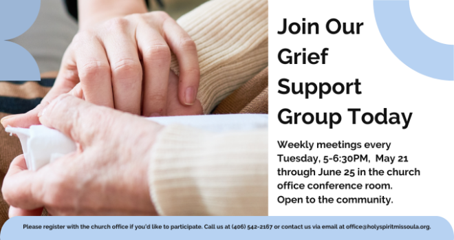 Grief Support Group, 5-6:30 pm