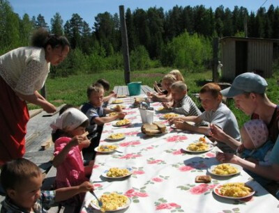 Russia, Urals, Cafe Church children 4