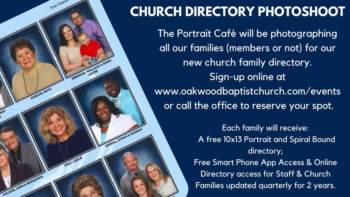 Church Directory Photo Shoot Sign-Up