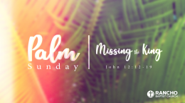 Palm Sunday | Missing the King