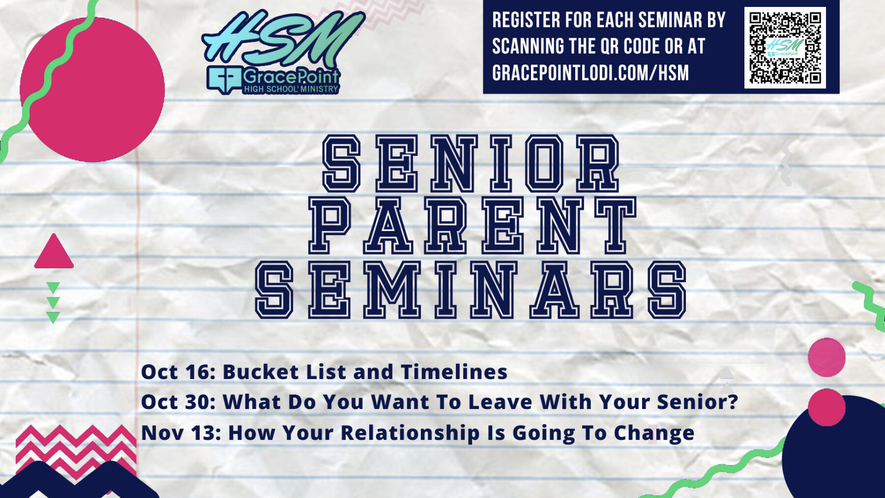 Senior Parent Seminars 2022