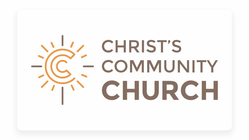 Yellow and Brown logo for Christ Community Church