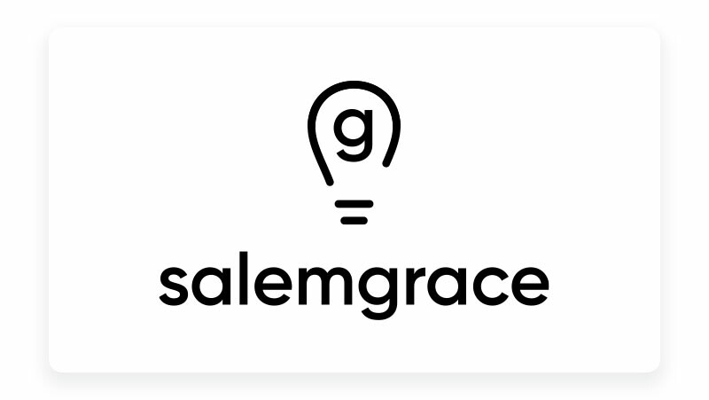 Light bulb with the letter G Salem Grace Church Logo