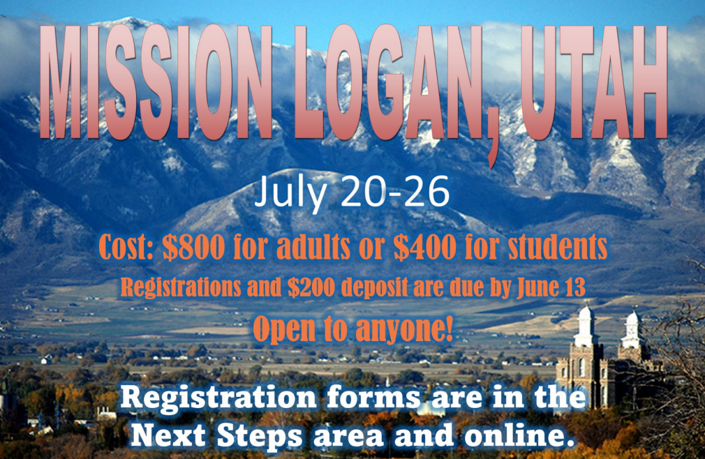 Mission Logan, UT Registration Now Open