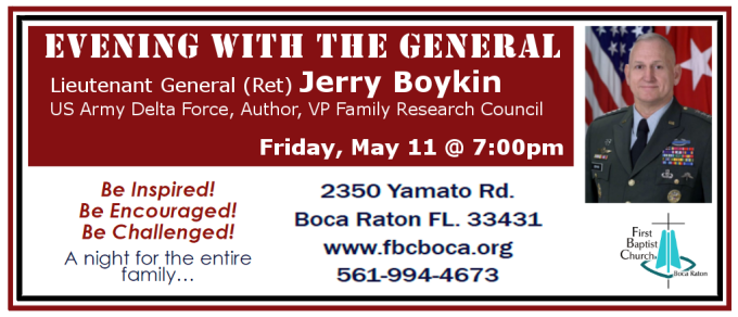 An Evening with General Jerry Boykin